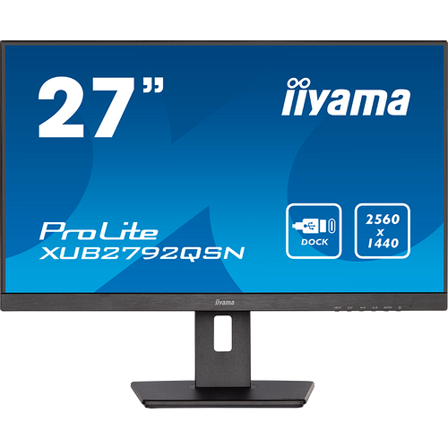 IIYAMA Monitor LED XUB2792QSN-B5 27’’ WQHD IPS USB-C Dock with RJ45 350 cd/m² 1000:1 4ms HDMI DP USB 3.0 DP Out Daisy Chain Full Ergo PRO slika 1