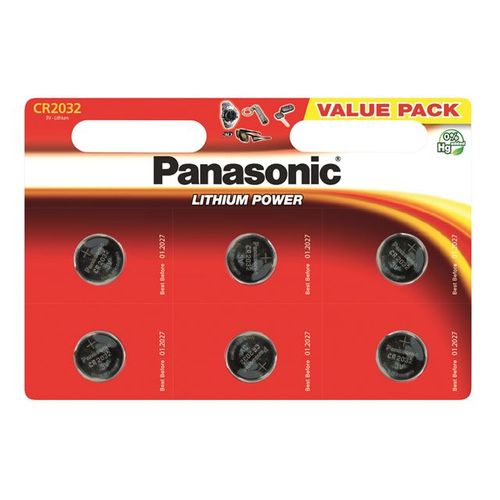 Panasonic baterije male CR-2032EL/6BP Lithium Coin slika 1