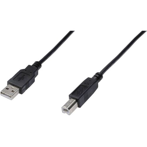 Digitus USB kabel USB 2.0 USB-A utikač, USB-B utikač 0.50 m crna  AK-300105-005-S slika 1