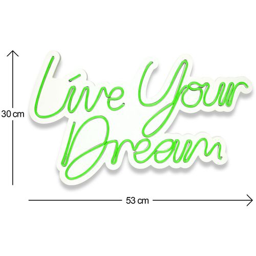 Wallity Ukrasna plastična LED rasvjeta, Live Your Dream - Green slika 5