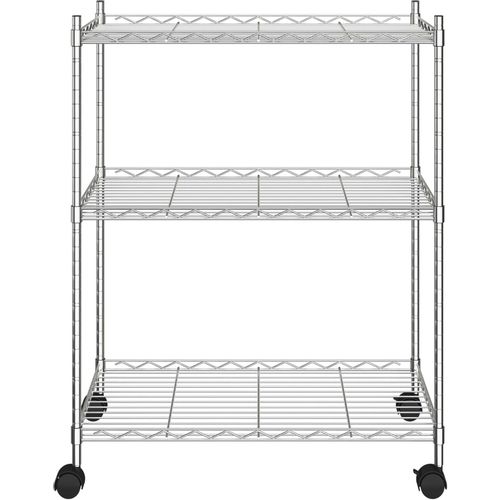 Stalak za pohranu s 3 razine 60 x 35 x 81 cm kromirani 150 kg slika 13