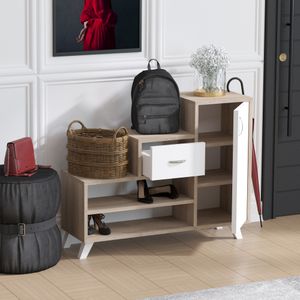 Retro Ormar za Cipele - Sonoma Atlantic Pine Bijeli