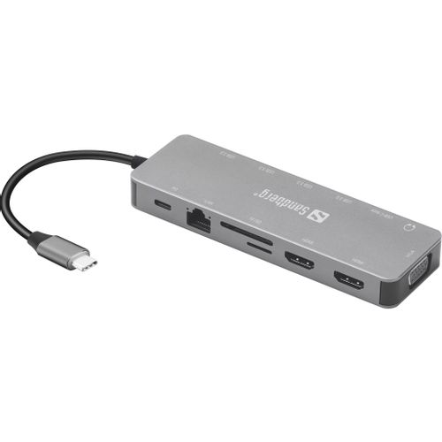 Sandberg USB-C 13-u-1 docking stanica za laptop slika 1