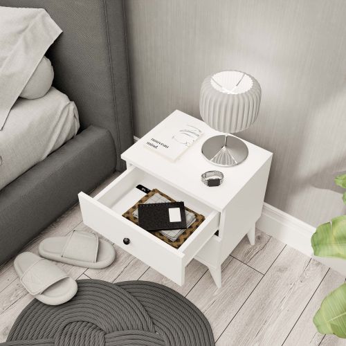 Mona 3720 White Nightstand slika 5