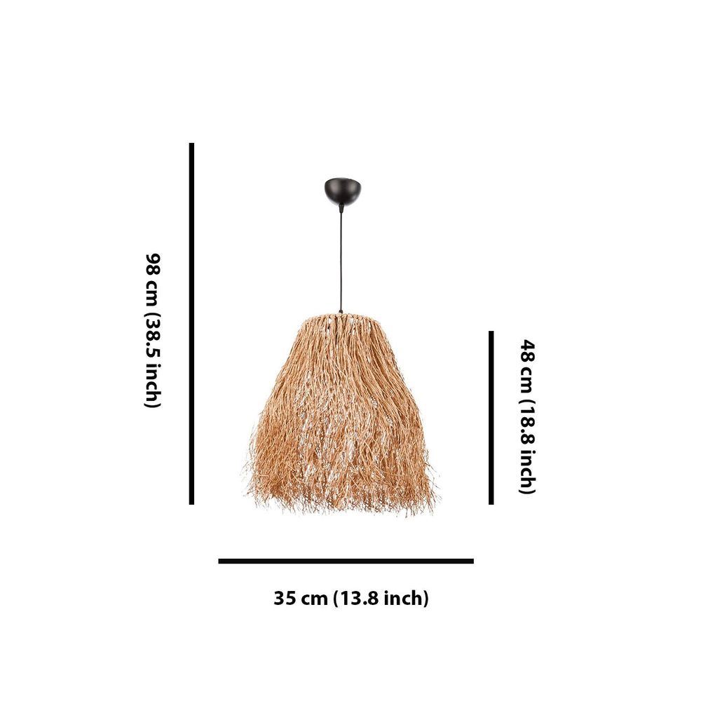 Luster s Fringama od Prirodnog Materijala slika 3
