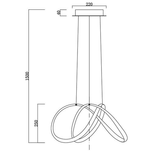 Avide luster Varina 52W 540x1500mm 4000K slika 2