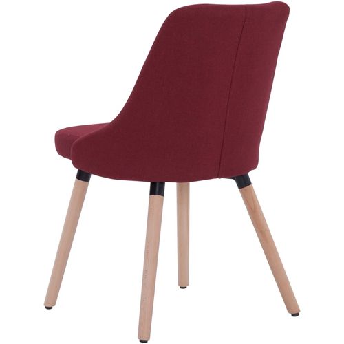 Blagovaonske stolice od tkanine 6 kom crvena boja vina slika 18