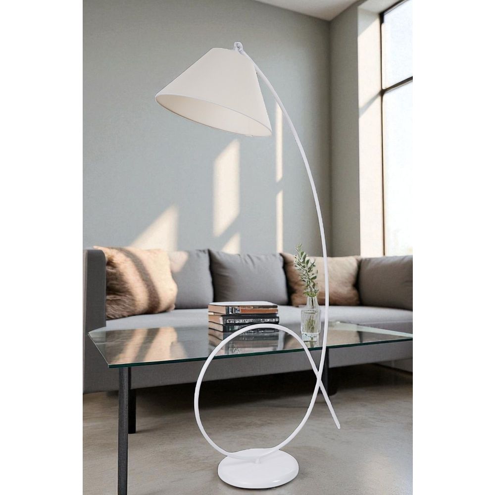Opviq Podna lampa 354, krem, bijela slika 1
