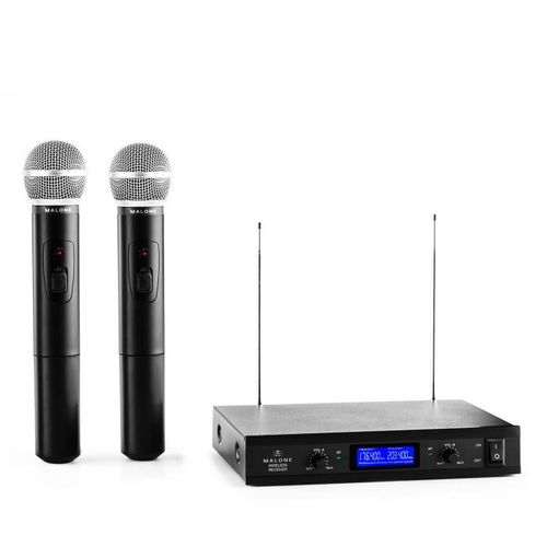 Auna Pro VHF-400 DUO 1, 2-kanalni VHF bežični mikrofonski set, 1 x prijemnik, 2 x ručni mikrofon slika 1