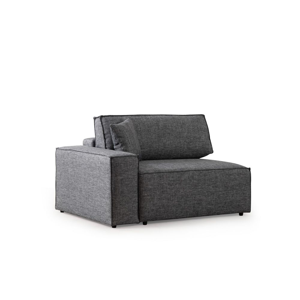 Pırlo Kutni Sofa na Razvlačenje - Tamno Siva slika 9