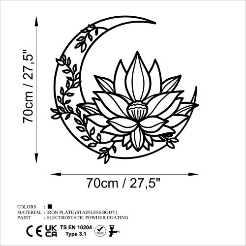 Wallity Metalna zidna dekoracija, Flower Moon - L slika 6