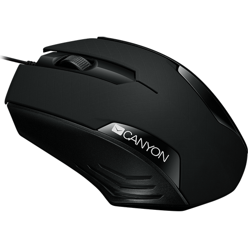 CANYON Optical wired mice, 3 buttons, DPI 1000, Black slika 2