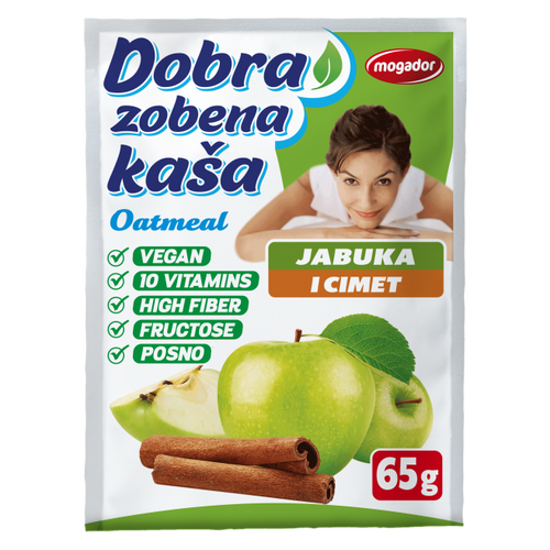 Dobra zobena kaša 65g jabuka - cimet        slika 1