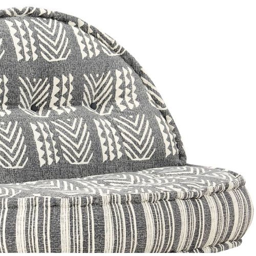 283788 Pouffe 100x20 cm Grey Stripe Fabric slika 6