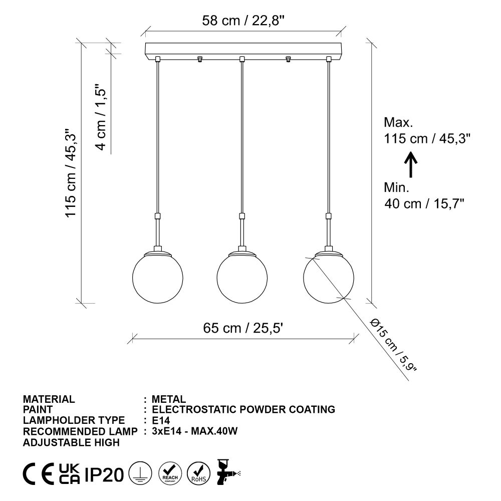 Luster Orbital – 15-14011 – boje: crna slika 7