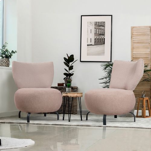 Loly Set - Salmon Salmon Wing Chair Set slika 1