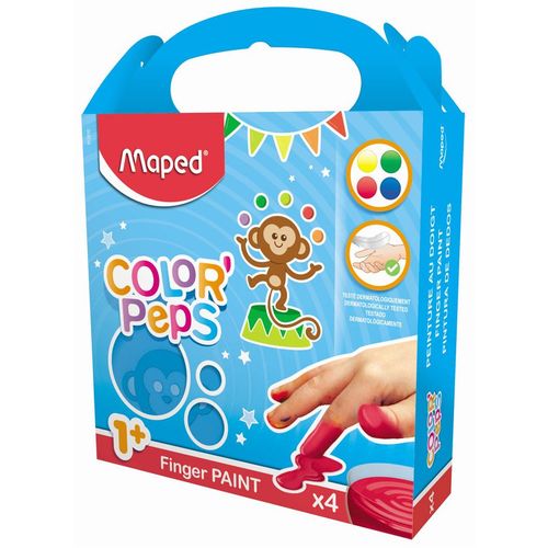 Boje za prste Maped Color' peps, set 4 boje od 80g slika 3