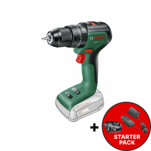 Bosch Udarna bušilica akumulatorska UniversalImpact 18V-60  + Starter Set 18V Alliance – baterija PBA 18V 2,5 Ah + punjač AL 18V-20 W slika 1