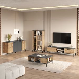 RL6-AA Atlantic Pine Anthracite Set Namještaja za Dnevnu Sobu