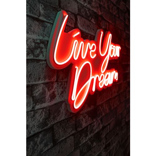 Wallity Ukrasna plastična LED rasvjeta, Live Your Dream - Red slika 8