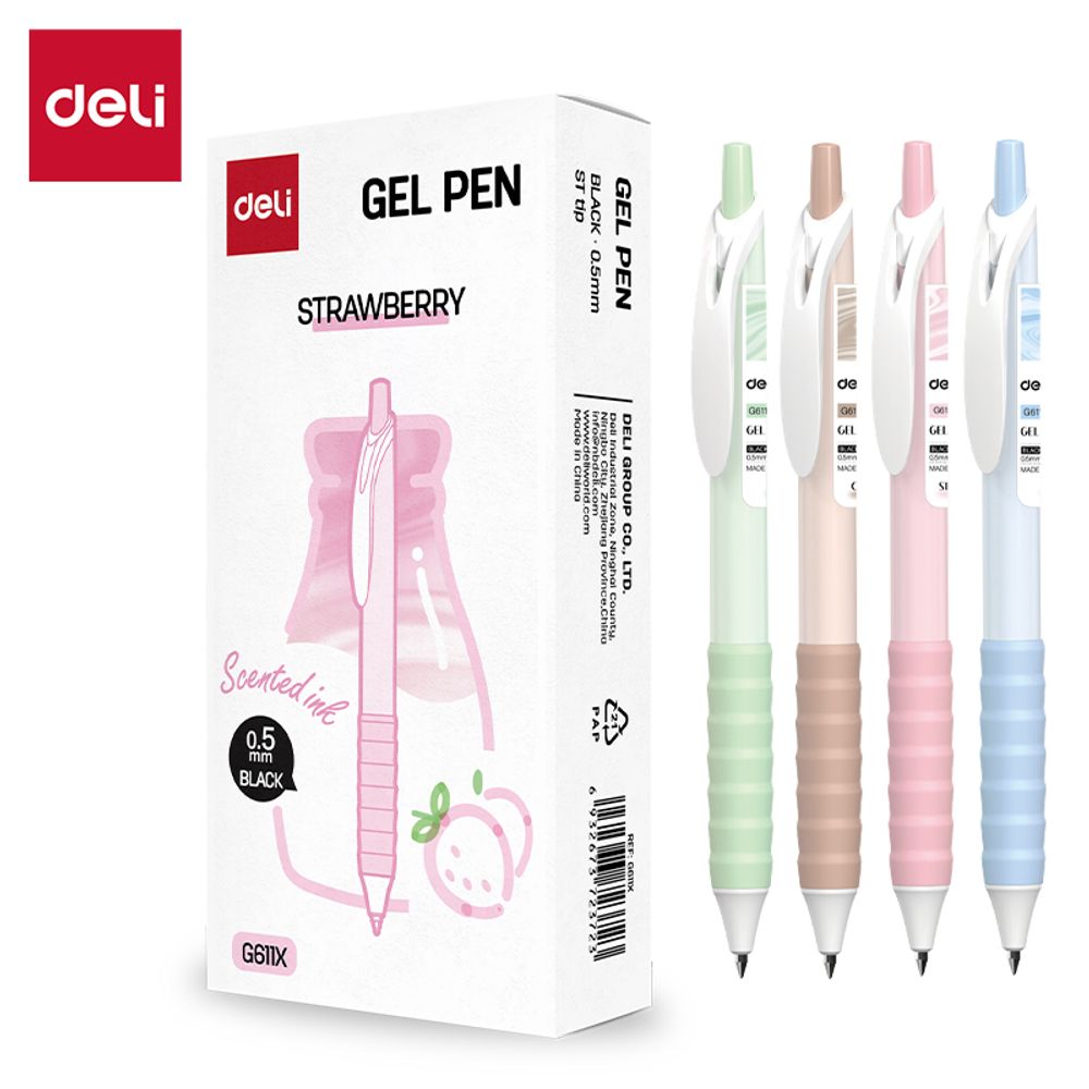 GEL ROLER DELI MIRISNI JAGODA CRNI ISPIS EG611X slika 1
