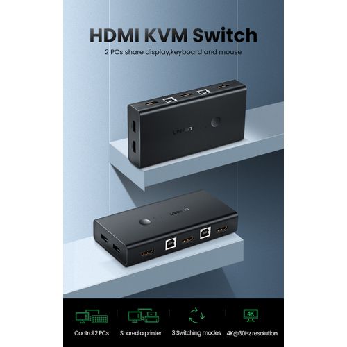 Ugreen HDMI 2x1 KVM Switch - box slika 5