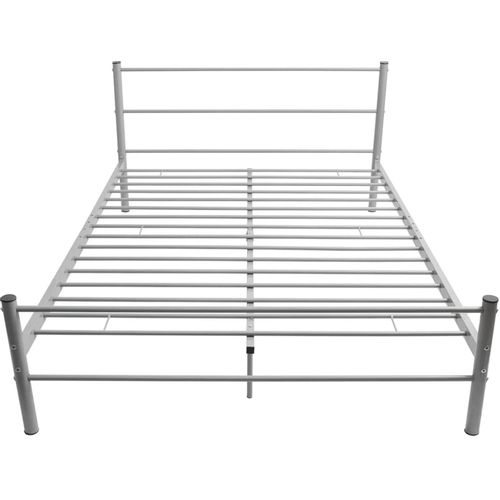 Krevet s madracem metalni sivi 140 x 200 cm slika 54