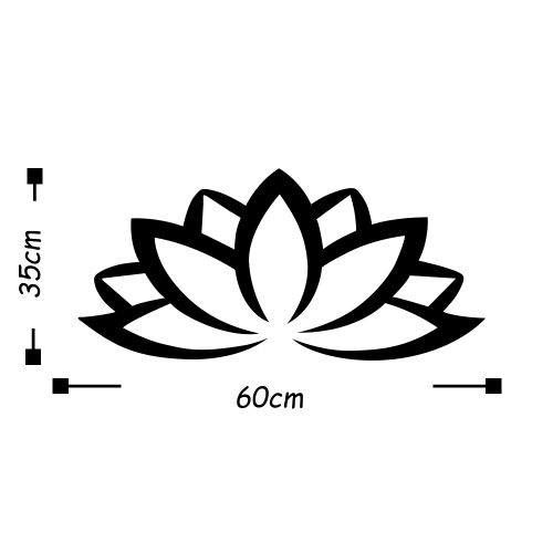 Wallity Metalna zidna dekoracija, Lotus Flower 2 slika 3