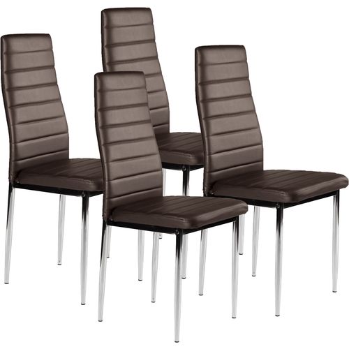 Set garniture od 4 stolice - smeđa slika 1