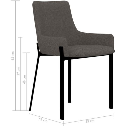 Blagovaonske stolice od tkanine 2 kom smeđe-sive slika 31