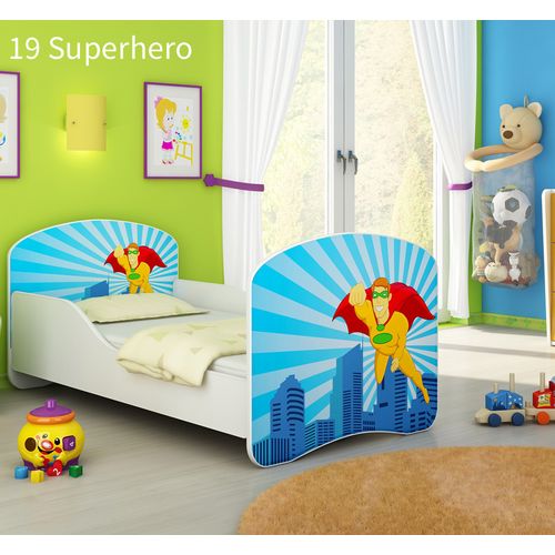 Dječji krevet ACMA s motivom 140x70 cm 19-superhero slika 1