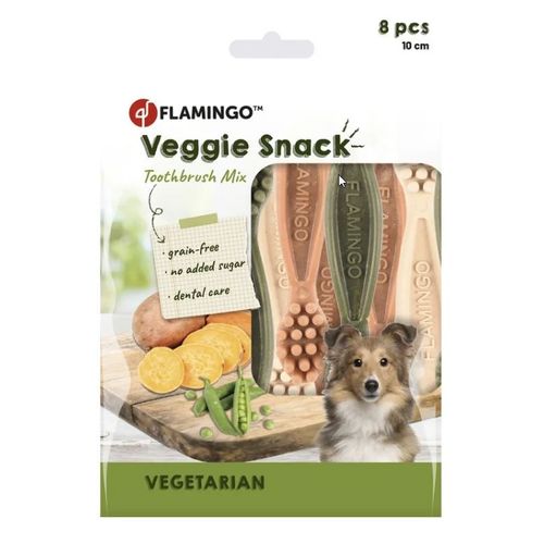 VEGGIE SNACK MIX ČETKICA ZA ZUBE 8kom 10cm slika 1