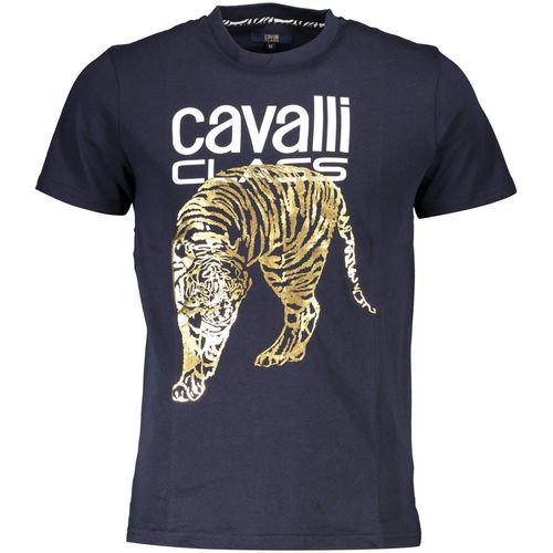 CAVALLI CLASS T-SHIRT SHORT SLEEVE MAN BLUE slika 1