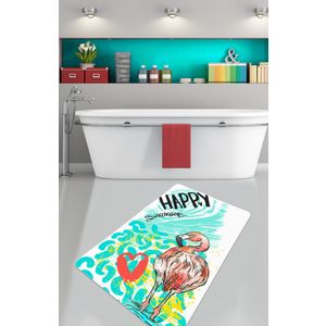 Happy Flamingo (70 x 120) Multicolor Bathmat