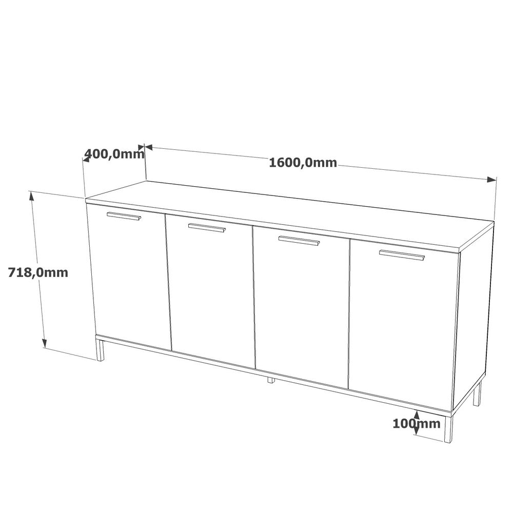 Rl4-Aa Atlantic Pine Anthracite Konsole slika 6