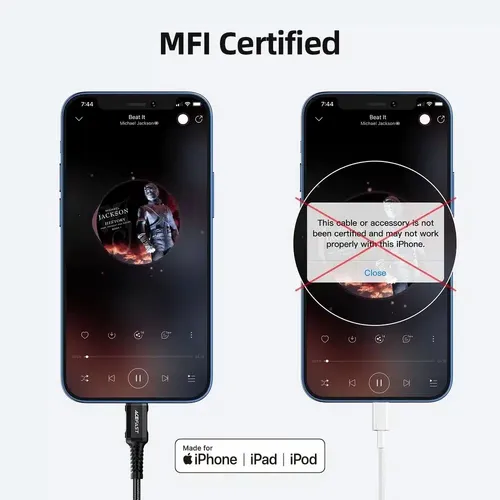 ACEFAST audio kabel za iPhone Lightning 8-pinski - Jack 3,5 mm (ženski) MFi aluminijska legura C1-05 18 cm crna slika 2