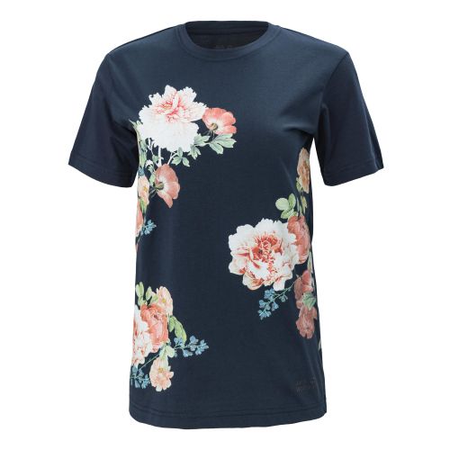 FLOWER PRINT T W T-shirt - PLAVA slika 2