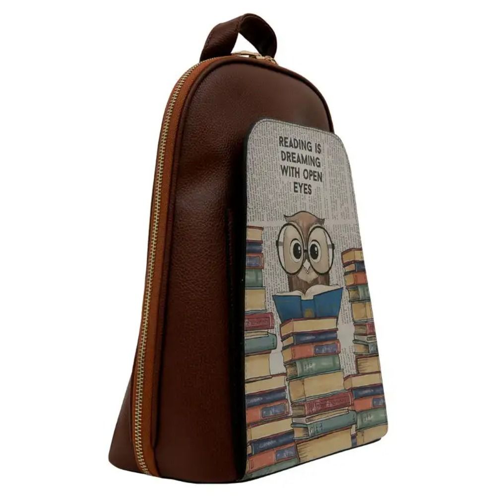 DOGO Ženski ruksak Tidy Bag The Wise Owl, Taba slika 2