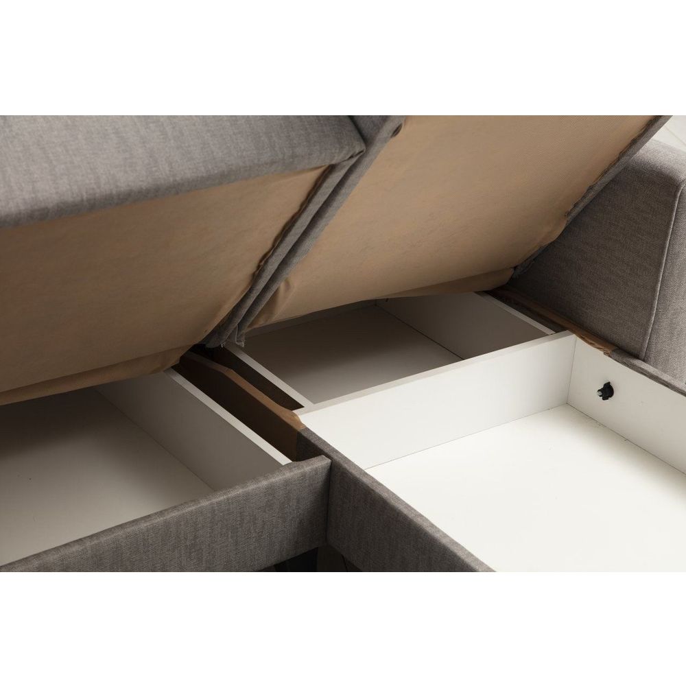 Alkon - Svijetlo Siva Ugaona Sofa na Razvlačenje slika 7