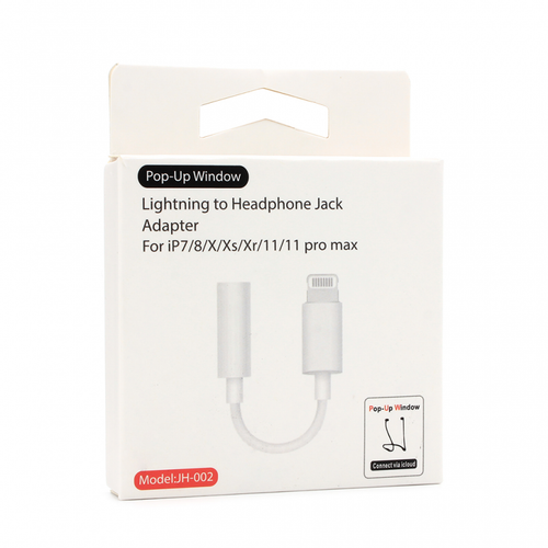 Adapter iPhone lightning na 3.5mm za slusalice beli slika 3