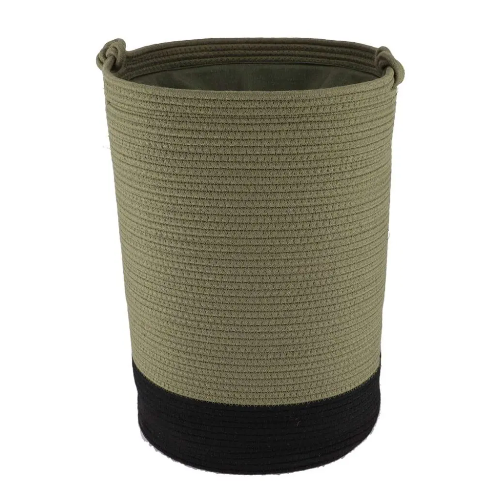 Tendance pletena košara 50x37 cm, khaki crna slika 1