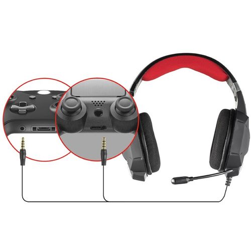 Trust Slušalice + mikrofon GXT322 Carus, gaming, žičane, 3.5 mm, crne (20408) slika 3