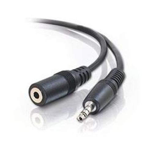 Kabl E-Green Audio 3.5mm stereo (M) - 3.5mm stereo (F) Nastavak 3m crni slika 1