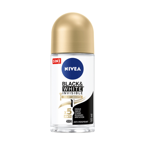 NIVEA Black&White Silky Invisible Smooth roll-on 50ml slika 1