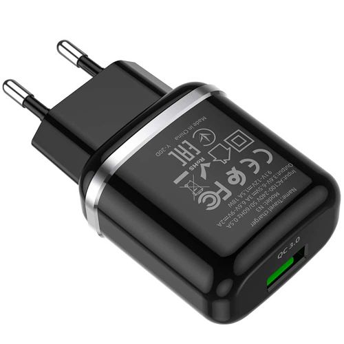 Hoco - Zidni punjač Special (N3) - USB-A 18W 3A s kabelom USB-A na USB Type-C 1m - crni slika 5