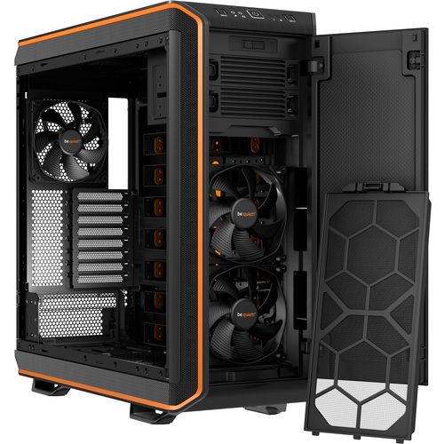 be quiet! BG010 DARK BASE 900 Orange, MB compatibility: E-ATX / XL-ATX / ATX / M-ATX / Mini-ITX, Three pre-installed be quiet! Silent Wings 3 PWM fans, Ready for water cooling radiators up to 420mm slika 3