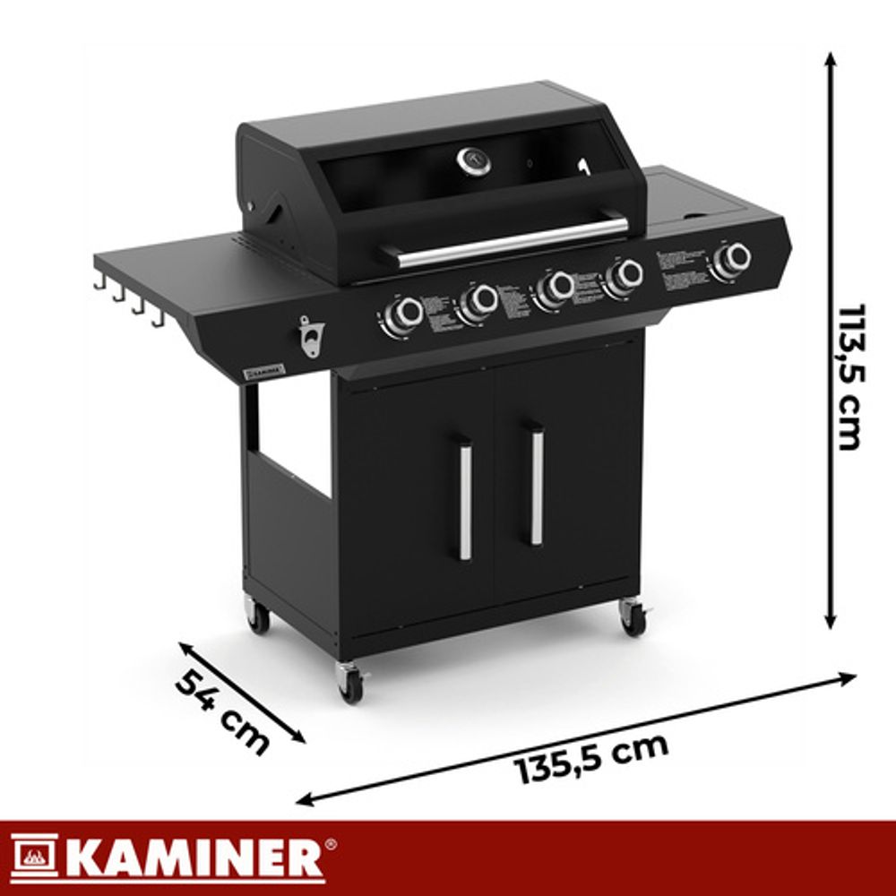 Kaminer Plinski roštilj 4+1 17kW Varen Black 5.0 slika 2