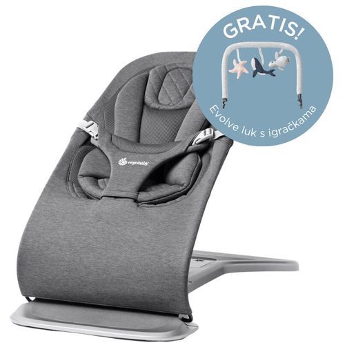 Ergobaby ležaljka Evolve 3u1- Charcoal Grey  slika 11