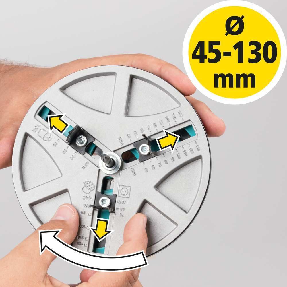 Wolfcraft Podesiva Krunska Pila Za Meko Drvo i Rigips fi 45 - 130 mm - 5978000 slika 8