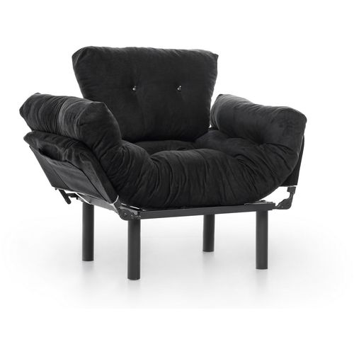 Atelier Del Sofa Fotelja, Crno, Nitta Single - Black slika 10